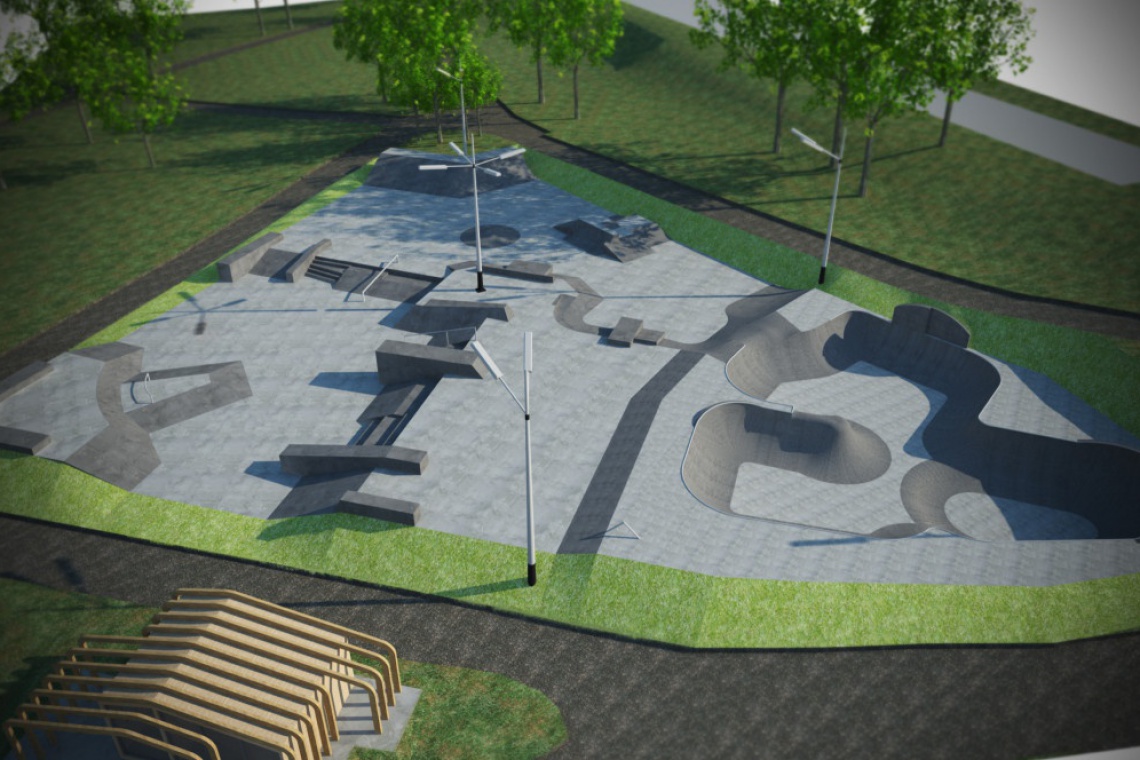 Skatepark w Śródmieściu w Gdyni, fot. ABISkatepark, Fundacja Skatepark Gdynia Skatepark w Śródmieściu - wideo