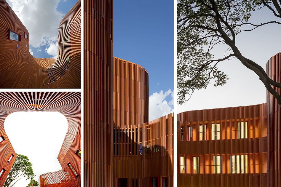 Forfatterhuset Kindergarten, KOpenhaga, Dania, projekt COBE, fot. Rasmus Hjortshoj Niezwykłe przedszkole projektu COBE - oryginalna architektura bez kątów prostych