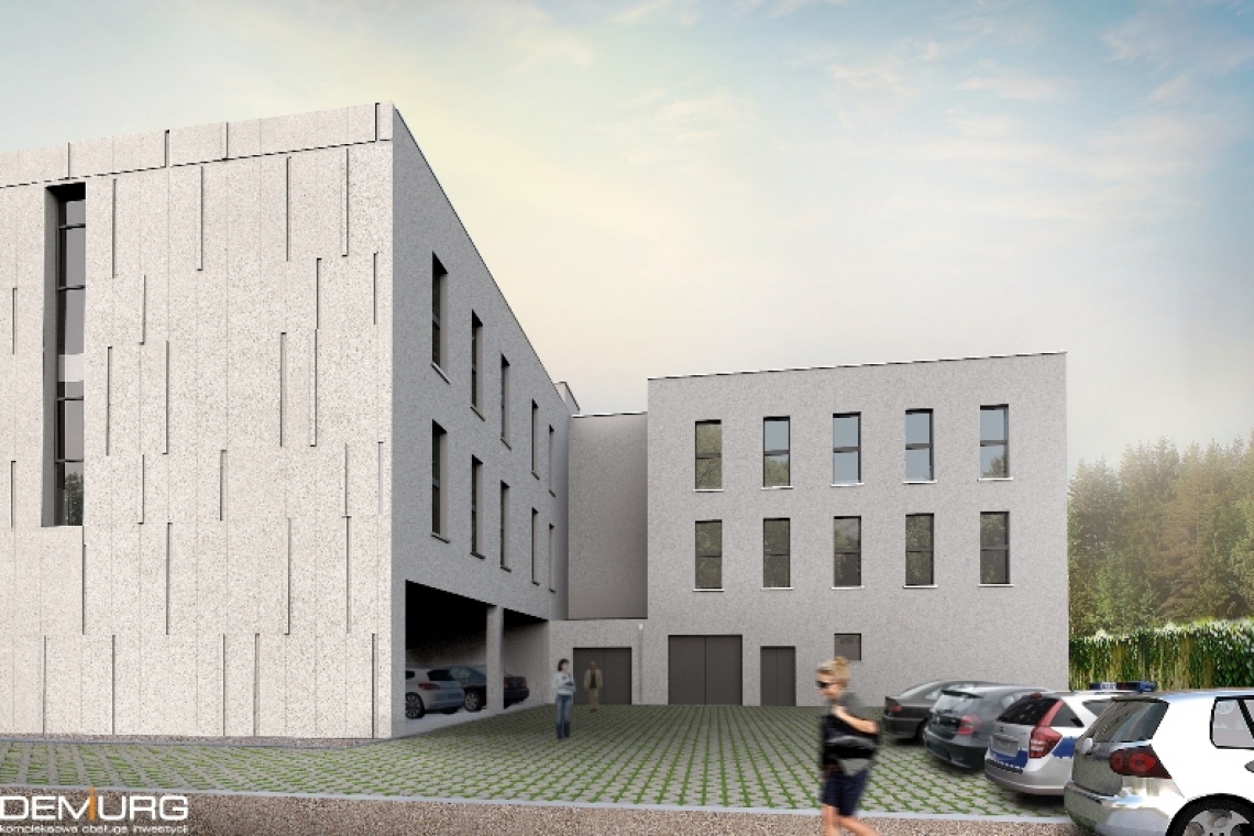 Projekt budynku dla Prokuratury Rejonowej według koncepcji Demiurg Demiurg nakreślił, a Stawbud buduje biurowiec w Gnieźnie