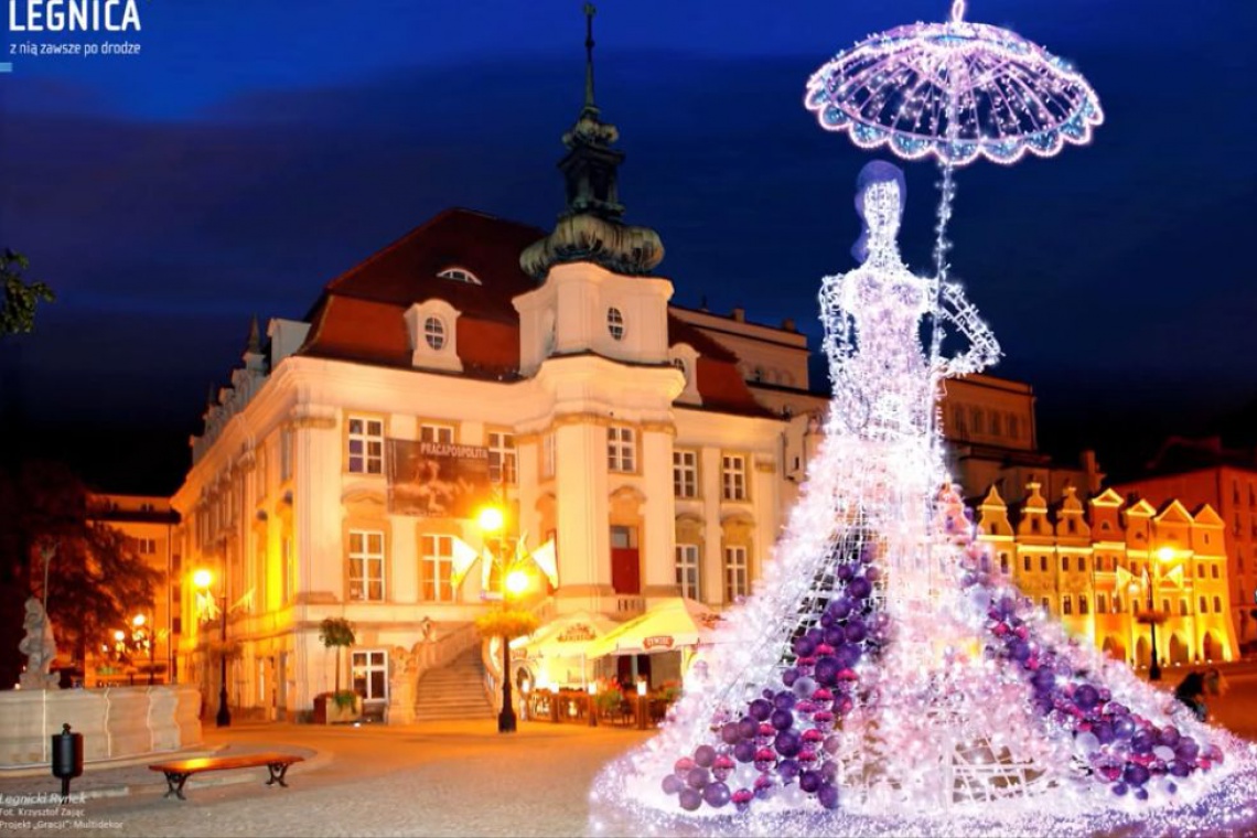 Świąteczna iluminacja w Legnicy, fot. legnica.eu Świąteczna iluminacja w Legnicy