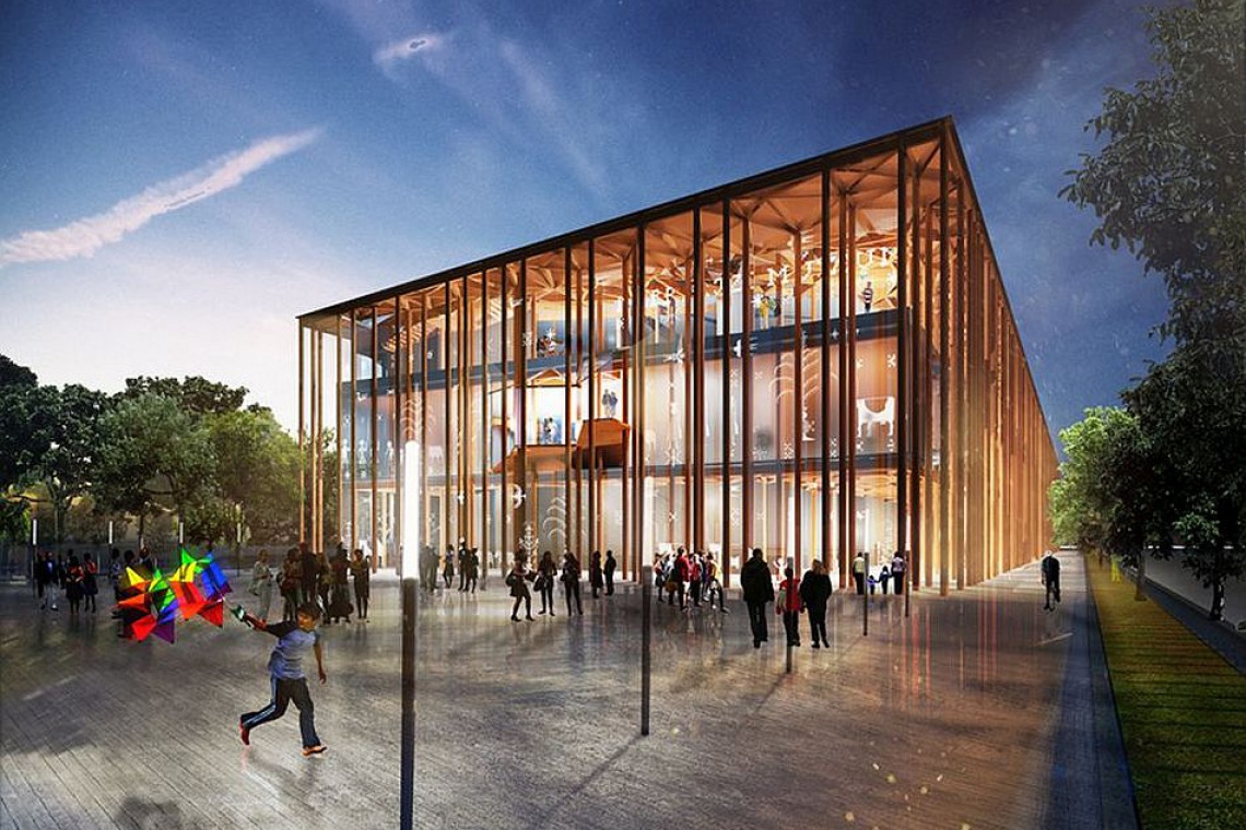 Konkursowa praca na Muzeum Etnografii w Budapeszcie, fot. OVO Grąbczewscy Architekci OVO Grąbczewscy Architekci z wyróżnieniem w konkursie na muzeum