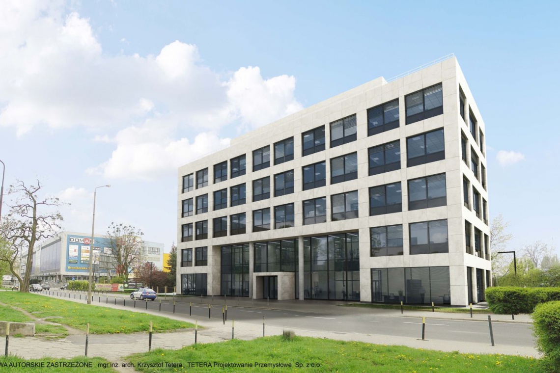 Wizualizacja Biurowiec Braniborska, fot. Tetera Projektowanie Przemysłowe Biurowiec Braniborska we Wrocławiu wybuduje Erbud