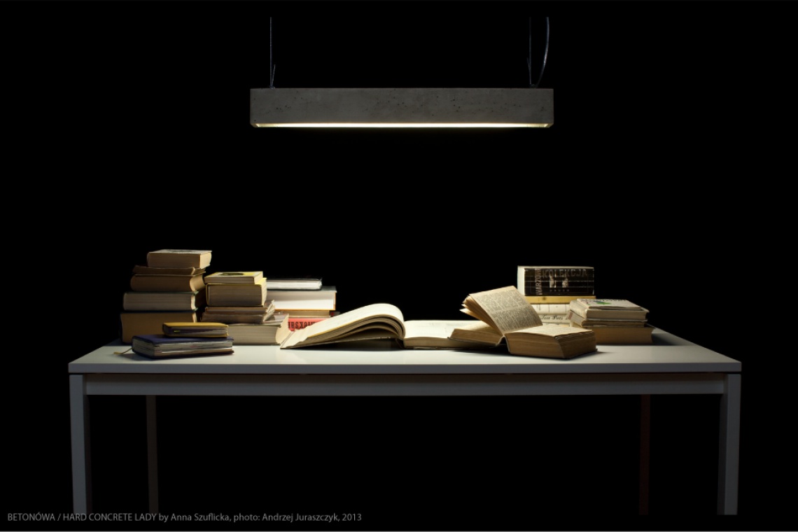 Lampa Betonówa marki Natural Born Design. Projekt: Anna Szuflicka, Foto: Andrzej Juraszczyk 2013 Betonowa lampa dla wielbicieli minimalizmu