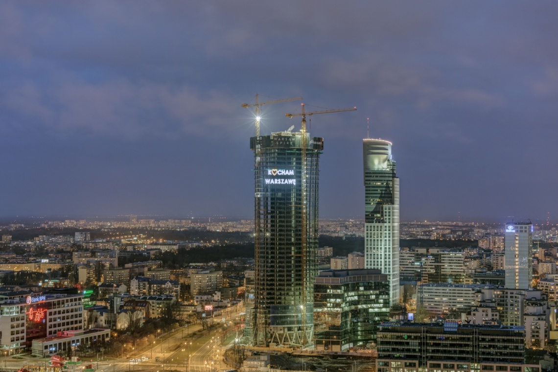 Warsaw Spire, Ghelamco Wiecha na Warsaw Spire - do końca budowy został rok