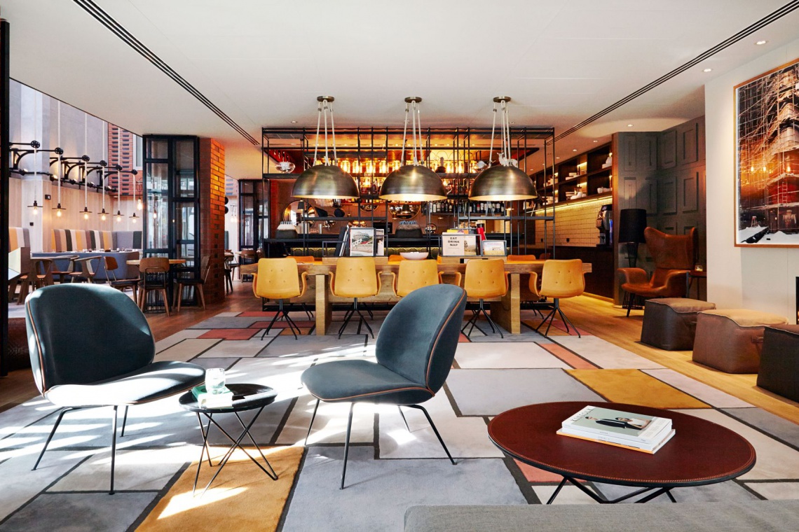 Wnętrze hotelu Puro Gdańsk KD Kozikowski Design dla lifestylowej marki hotelowej Puro