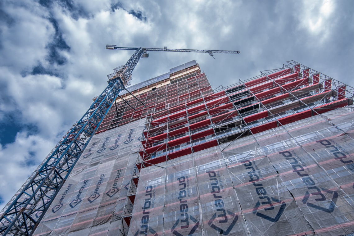Prime Corporate Center, fot. Sebastian Deptuła Prime Corporate Center projektu Epstein i SCB ma już połowę elewacji
