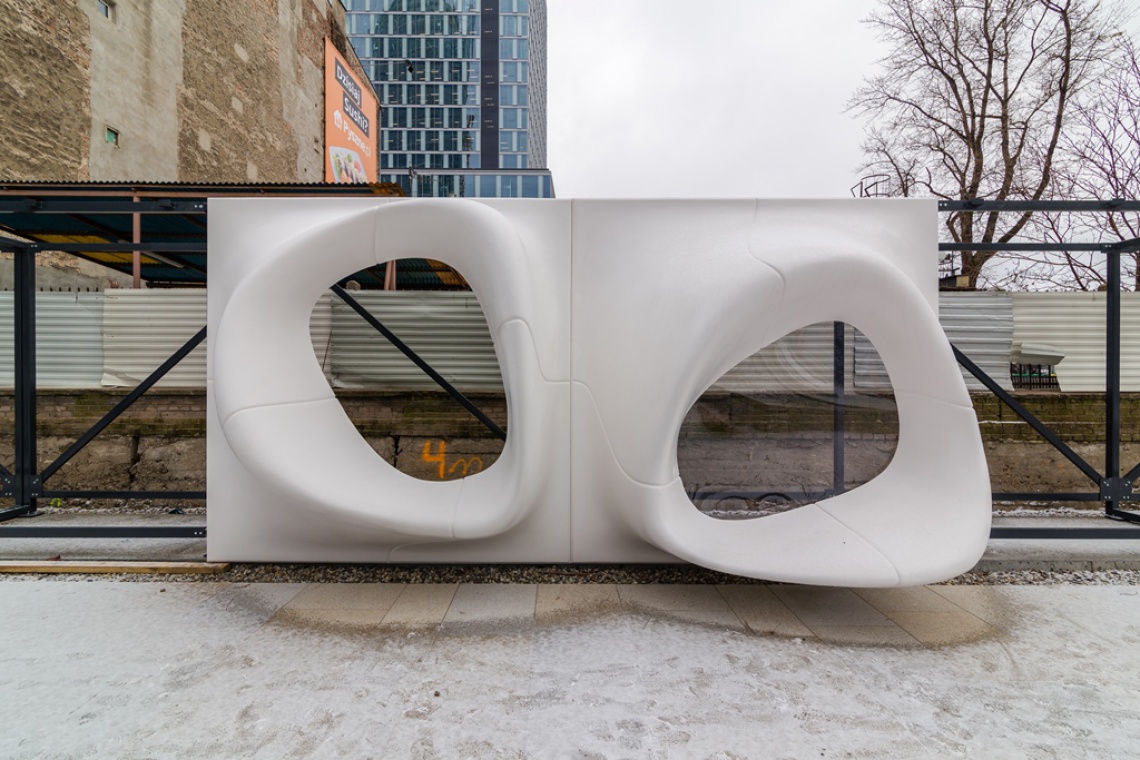 Art Walk, fot. Ghelamco Art Walk, projektu Massive Design, powstaje na Placu Europejskim