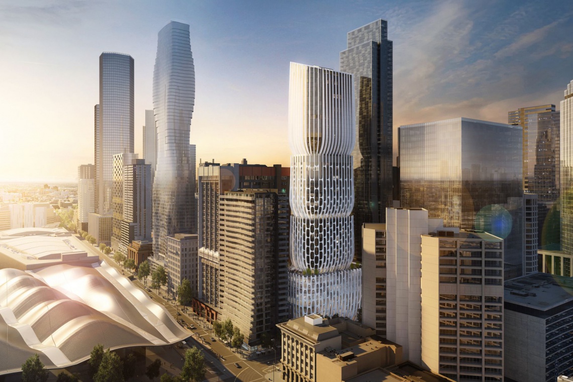 600 Collins Street, render by VA ©Zaha Hadid Architects To będzie wizytówka Melbourne. Wyjątkowy wieżowiec od Zaha Hadid Architects