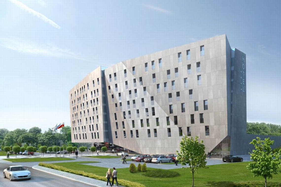 Projekt hotelu w Bydgoszczy. Wizualizacja Decorum Architekci. Zapraszamy na wykład Zbigniewa Tomaszczyka o innowacyjnych materiałach w architekturze