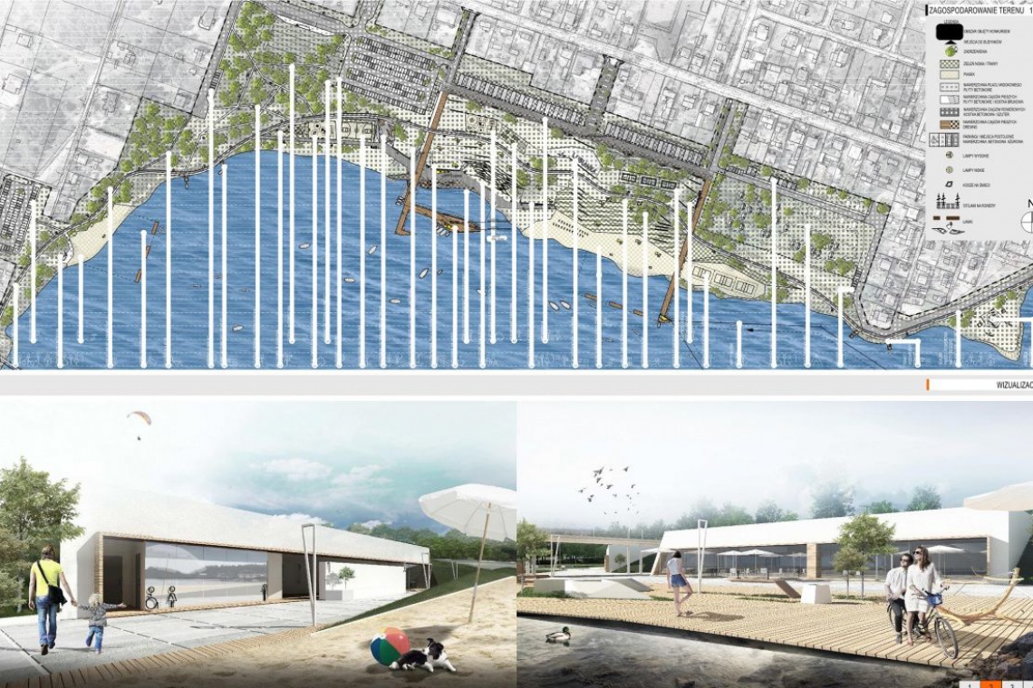 I nagroda w wysokości 15.000 zł oraz zaproszenie do negocjacji z wolnej ręki dla pracowni architektonicznej Format z Kielc fot. SARP Kielce Zwycięski projekt zagospodarowania terenu wokół zalewu „Lubianka”