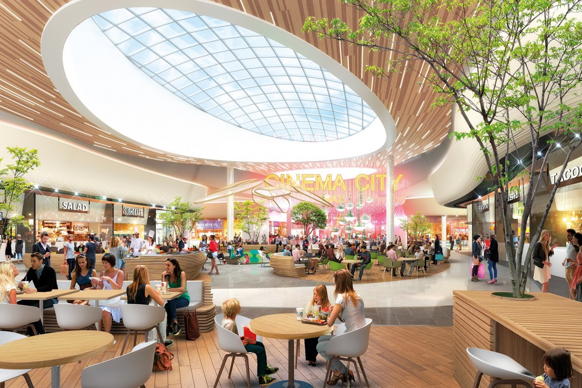 Strefa Dinging Plaza we Wroclavii, fot. mat. prasowe Przyjazna przestrzeń dla rodzin z dziećmi. Na to stawia nowe centrum handlowe