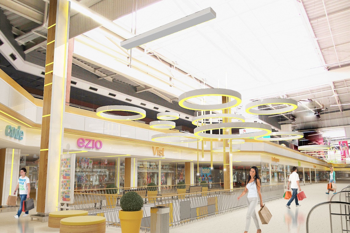 Wizualizacja CH Auchan w Katowicach, fot. materiały prasowe Remodeling Centrum Handlowego Auchan w Katowicach