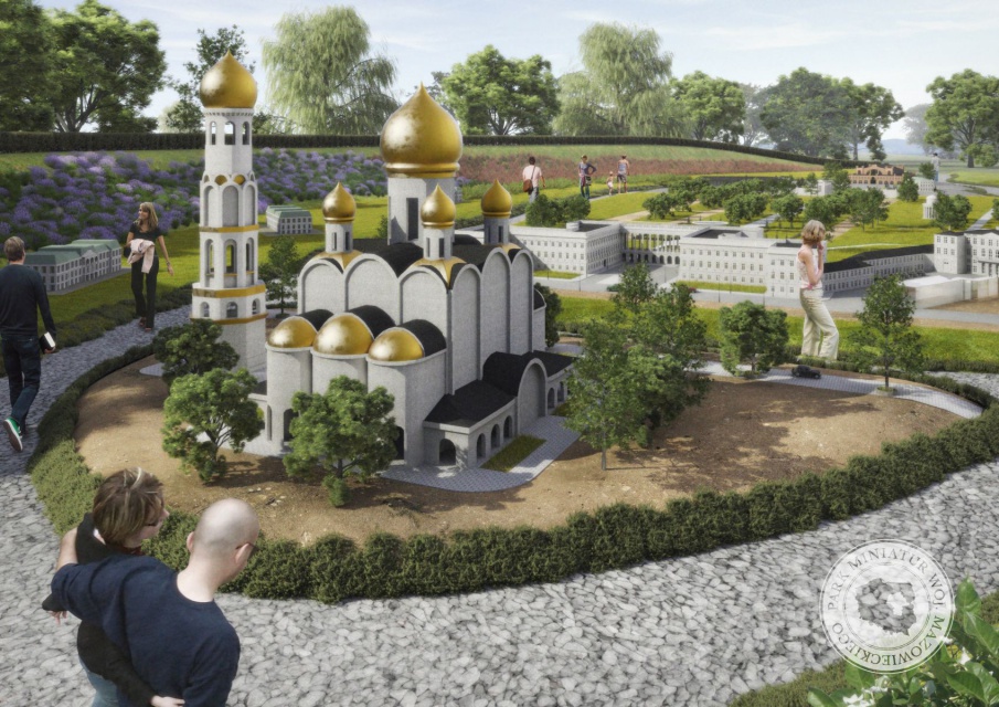 Wizualizacja Parku, fot. Park Miniatur Woj. Maz. Sp. z o.o. Warszawskie zabytki w skali mikro