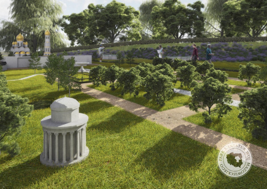 Wizualizacja Parku, fot. Park Miniatur Woj. Maz. Sp. z o.o. Warszawskie zabytki w skali mikro