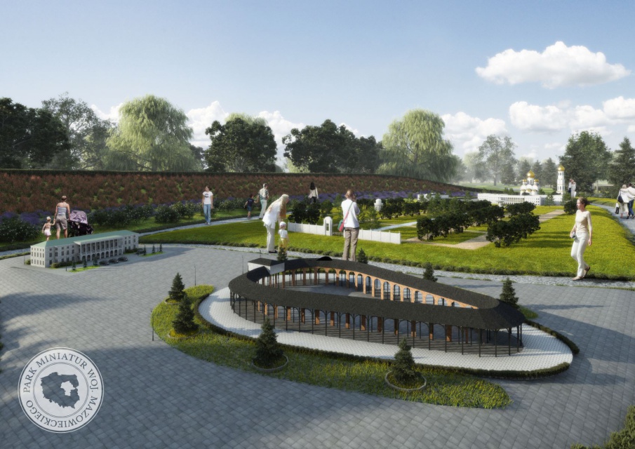 Wizualizacja Parku, fot. Park Miniatur Woj. Maz. Sp. z o.o. Warszawskie zabytki w skali mikro