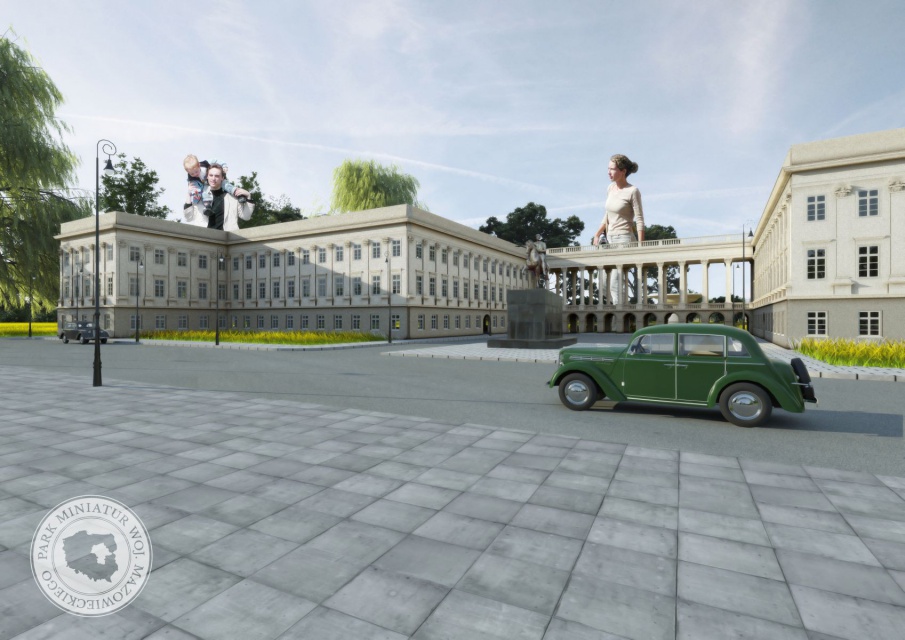 Wizualizacja Parku, fot. Park Miniatur Woj. Maz. Sp. z o.o. Warszawskie zabytki w skali mikro
