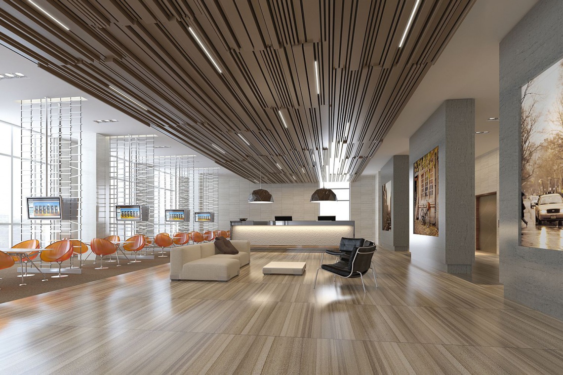 Aluminiowe panele sufitowe BXD, fot. Hunter Douglas Te innowacyjne panele są jak klocki Lego