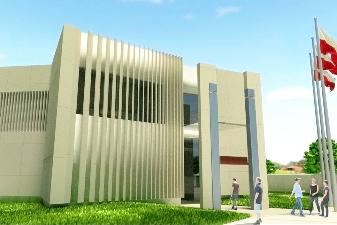 Muzeum Bitwy Warszawskiej, widok wejścia głównego, projekt: Arkon Atelier Muzeum Bitwy Warszawskiej powstanie najpóźniej do 2020 roku