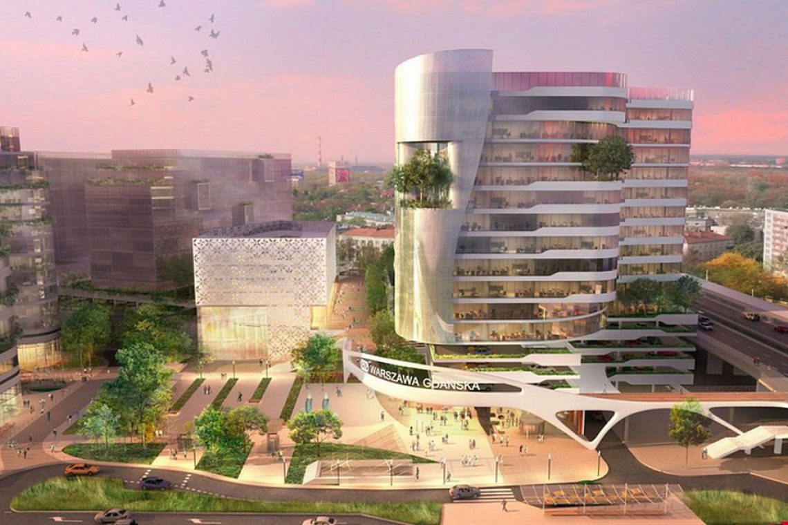 Przykładowa wizualizacja projektu Warszawa Gdańska, fot. Ghelamco Warszawa Gdańska ma być miastem nad torami