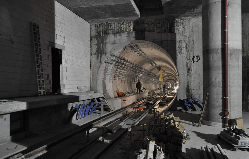 II linia metra, Stacja C14 Stadion Narodowy, fot. metro.waw.pl (1).jpg Zaawansowane prace na stacji Stadion Narodowy II linii metra