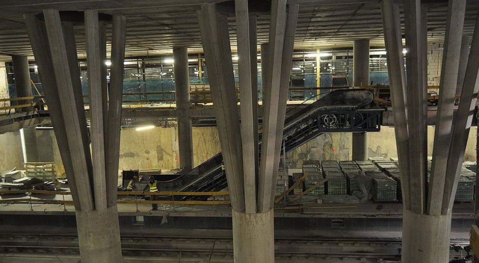 Zaawansowane prace na stacji Stadion Narodowy II linii metra