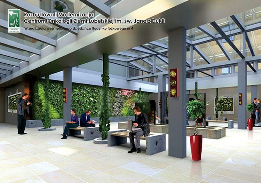 Wizualizacja Rozbudowy i Modernizacji Centrum Onkologii Ziemi Lubelskiej, fot. cozl.eu Dokończą budowę Centrum Onkologii Ziemi Lubelskiej