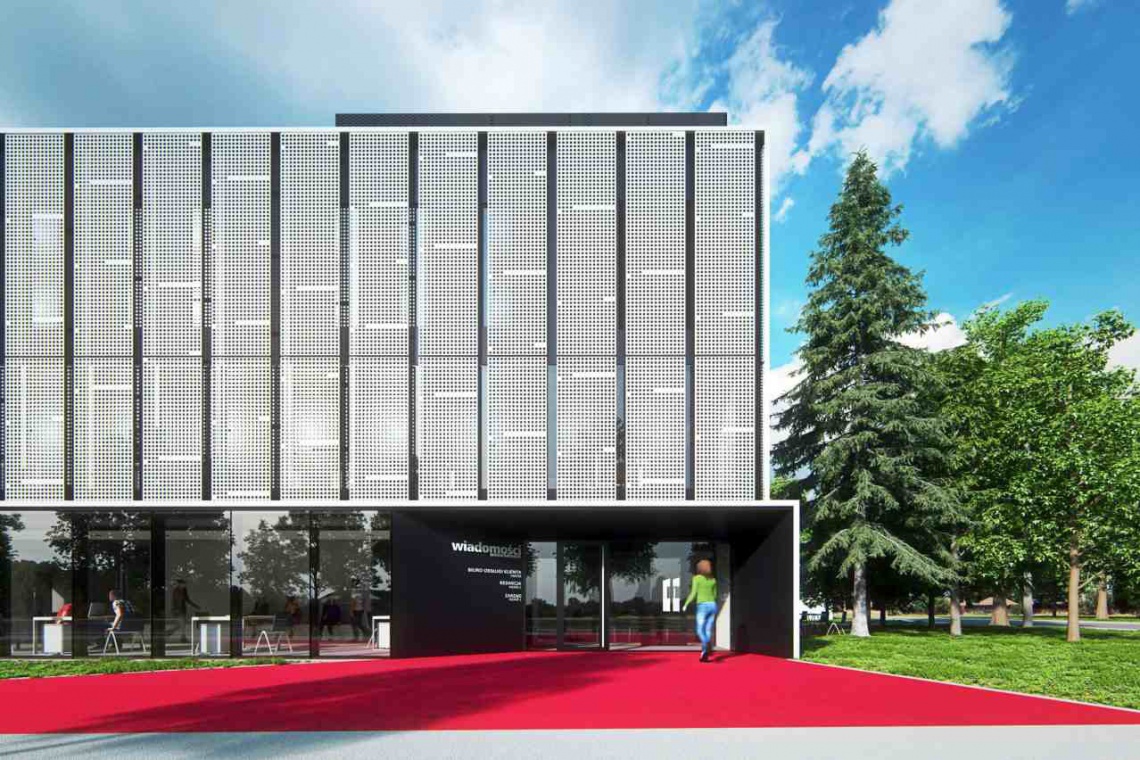 Inspiracją projektu Ultra Architects jest szpalta gazety