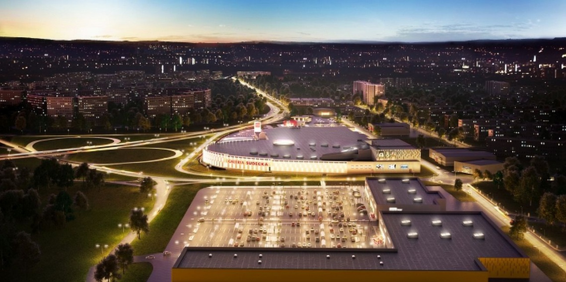 fot. Wizualizacja projektu Galeria Sudecka w Jeleniej Górze Na budowie Galerii Sudeckiej był wypadek, ale prace już wznowiono