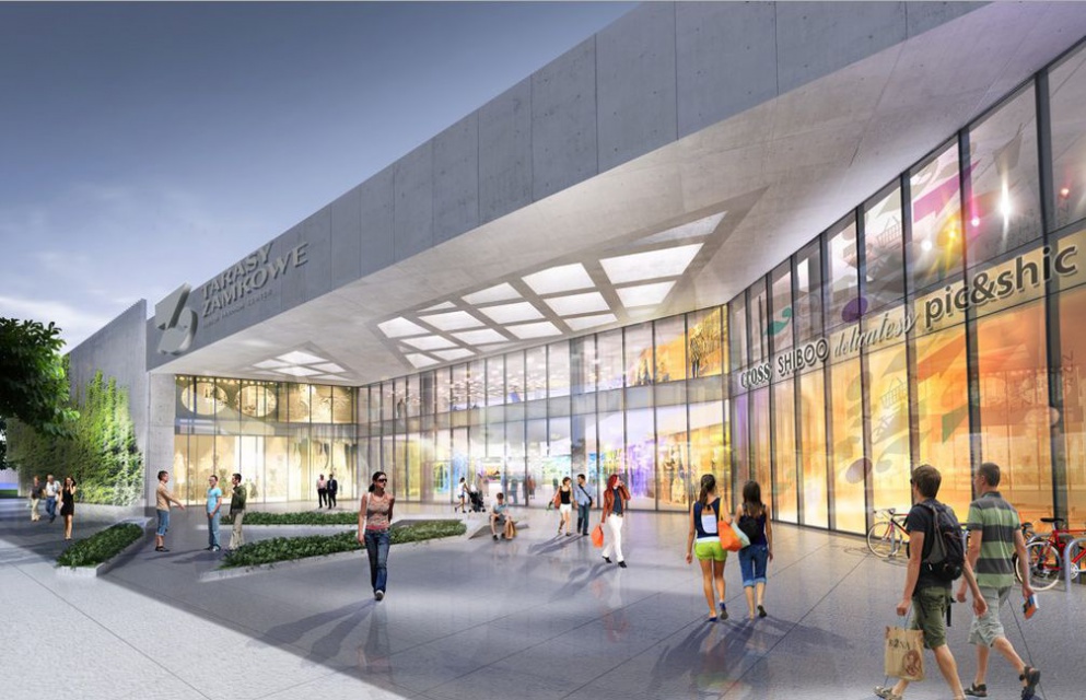 Tarasy Zamkowe, projekt architektoniczny: Stelmach i Partnerzy Tarasy Zamkowe jako naturalny komponent krajobrazu