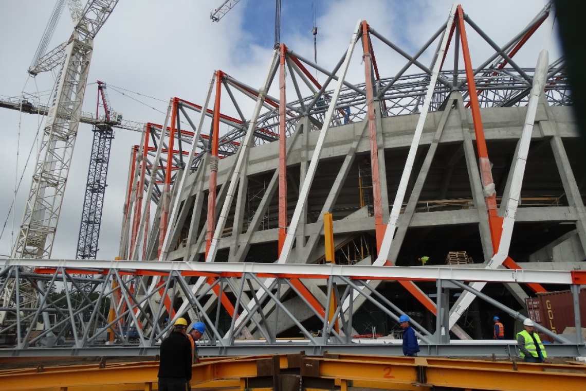 Zaawansowane prace na białostockim stadionie