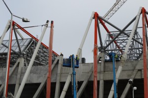 Zaawansowane prace na białostockim stadionie