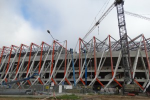 Zaawansowane prace na białostockim stadionie