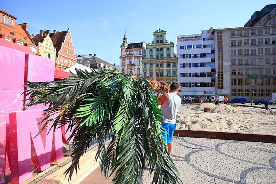 Plaża na Placu Solnym, Wrocław, fot. UM Wrocław Plaża na placu Solnym we Wrocławiu