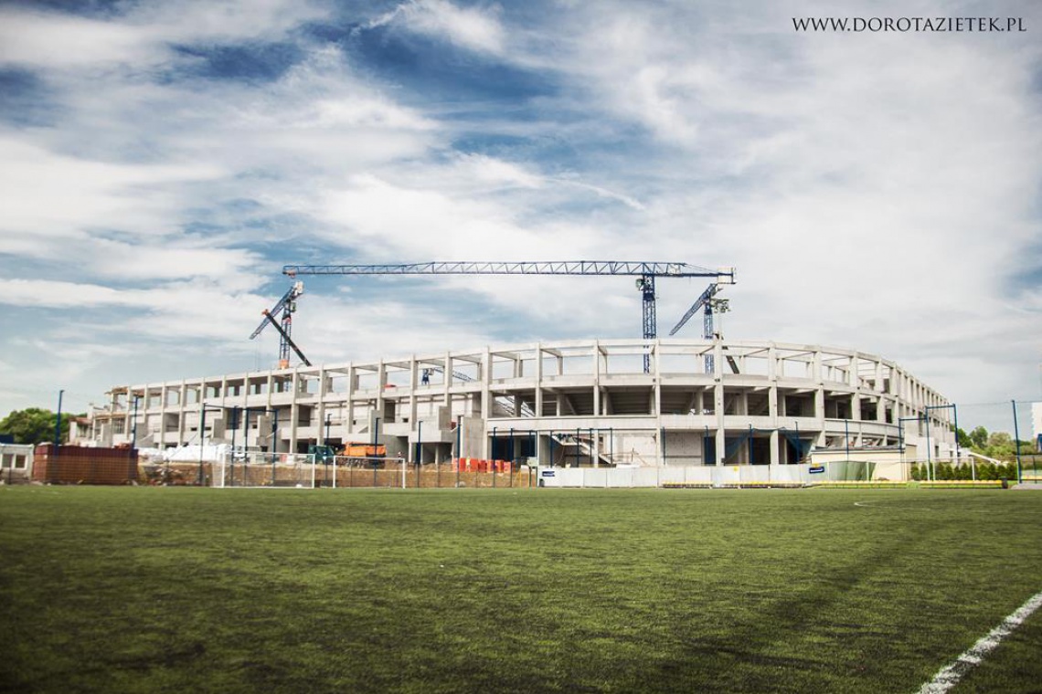 Budowa stadionu w Tychach, fot. Spółka Tyski Sport, Dorota Ziętek Zobacz jak powstaje stadion w Tychach