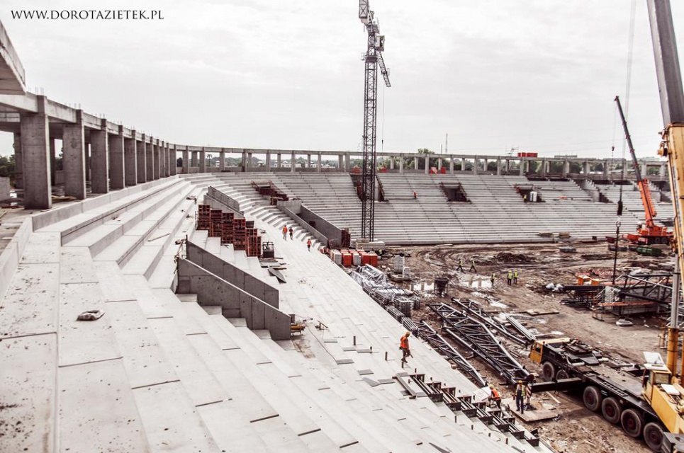 Budowa stadionu w Tychach, fot. Spółka Tyski Sport, Dorota Ziętek Zobacz jak powstaje stadion w Tychach