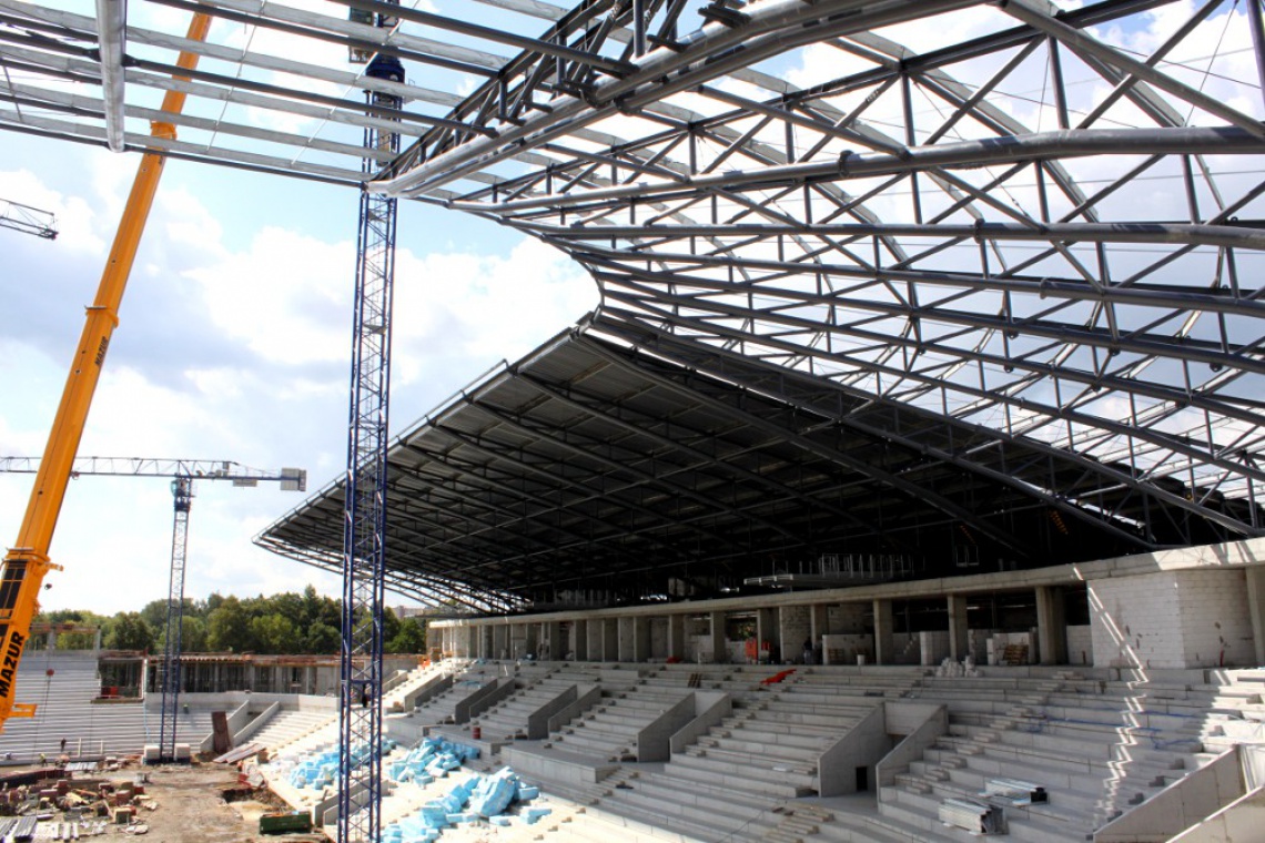 Stadion GKS Tychy, fot. Spółka Tyski Sport Zobacz jak rośnie stadion GKS Tychy - DUŻO ZDJĘĆ