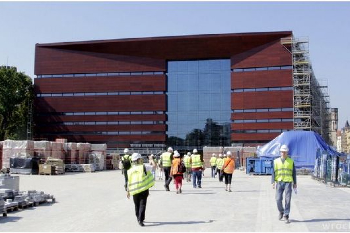 Narodowe Forum Muzyki, fot. pwr, wroclaw.pl Zobacz na własne oczy jak buduje się Narodowe Forum Muzyki