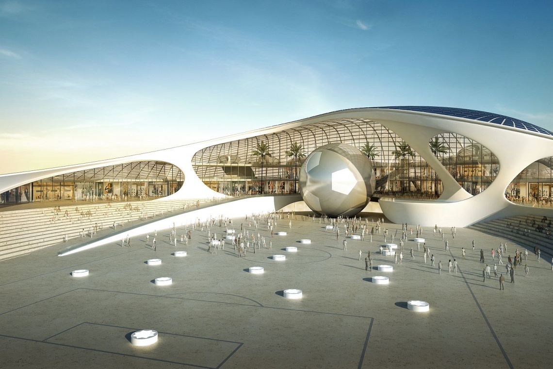 Football Stars Thematic Museum, Katar, Bose International Planning And Architecture Bose International zaprojektowało muzeum w Katarze o unikalnej bryle