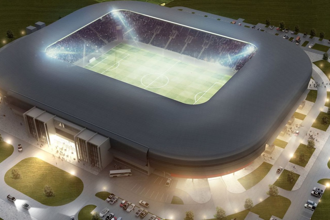 Tak będzie wyglądał Stadion GKS Tychy, fot. Spółka Tyski Sport Stadion GKS Tychy oświetli 218 lamp