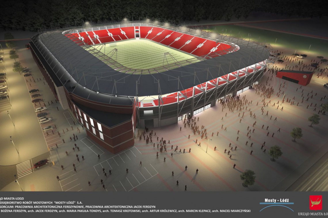Wizualizacja stadionu przy al. Piłsudskiego w Łodzi, fot. UM Łódź Ostatnie przygotowania do rozbiórki stadionu Łódź Widzew