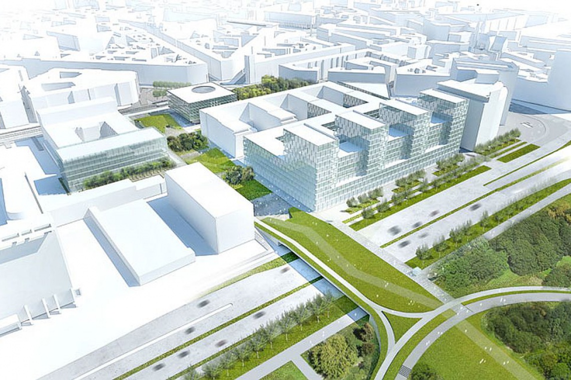 fot. Praca konkursowa na zagospodarowania terenu Centralnego Politechniki Warszawskiej, autor projektu 22architekci Zobacz projekt pracowni 22architekci na kampus Politechniki Warszawskiej