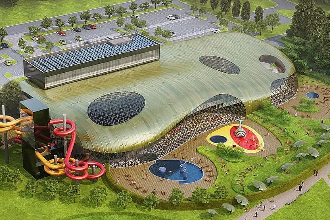 Wizualizacja aquapark w Koszalinie, fot. koszalin.pl Park Wodny Koszalin projektu Płaskowicki i Partnerzy otwarty