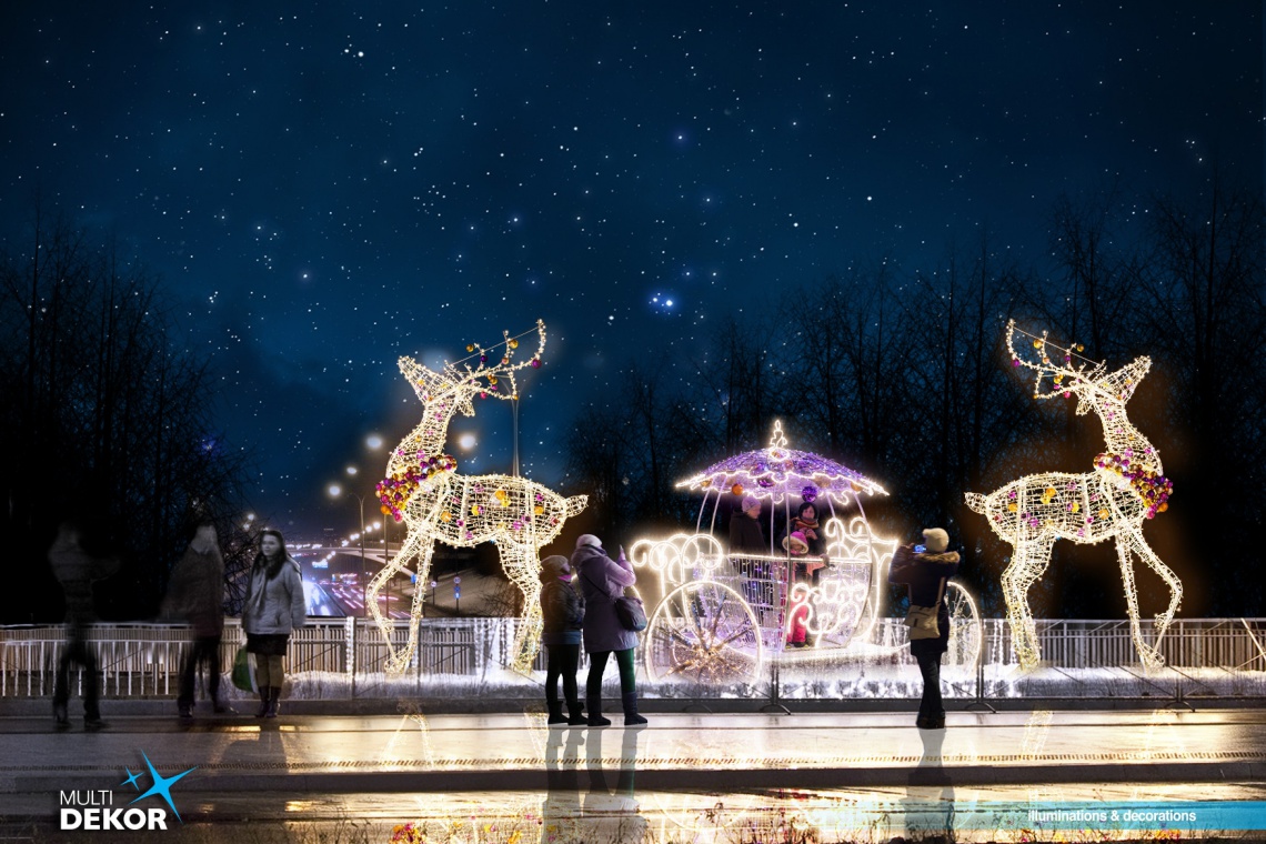 Warszawa znów oczaruje świąteczną iluminacją, Projekt Multidekor fot. UM Warszawa Zobacz jak świąteczna iluminacja rozświetli Warszawę