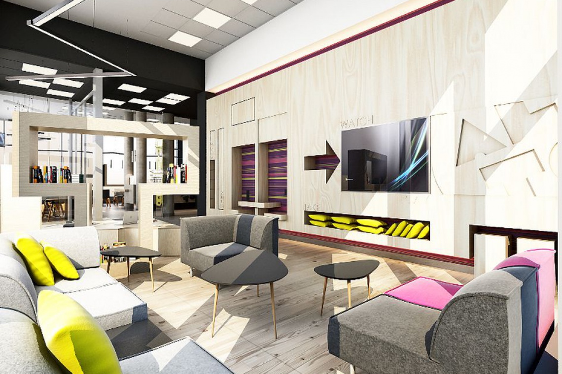 Strefa Odpoczynku w Hotelu Alto w Żorach W hotelu Alto trwa wykańczanie wnętrz według projektu MOIA
