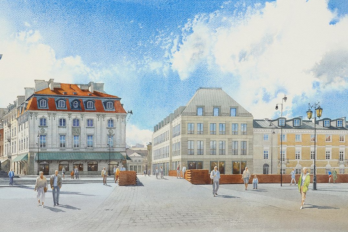fot. Plac Zamkowy - Business with Heritage Biurowiec przy Placu Zamkowym już prawie na finiszu