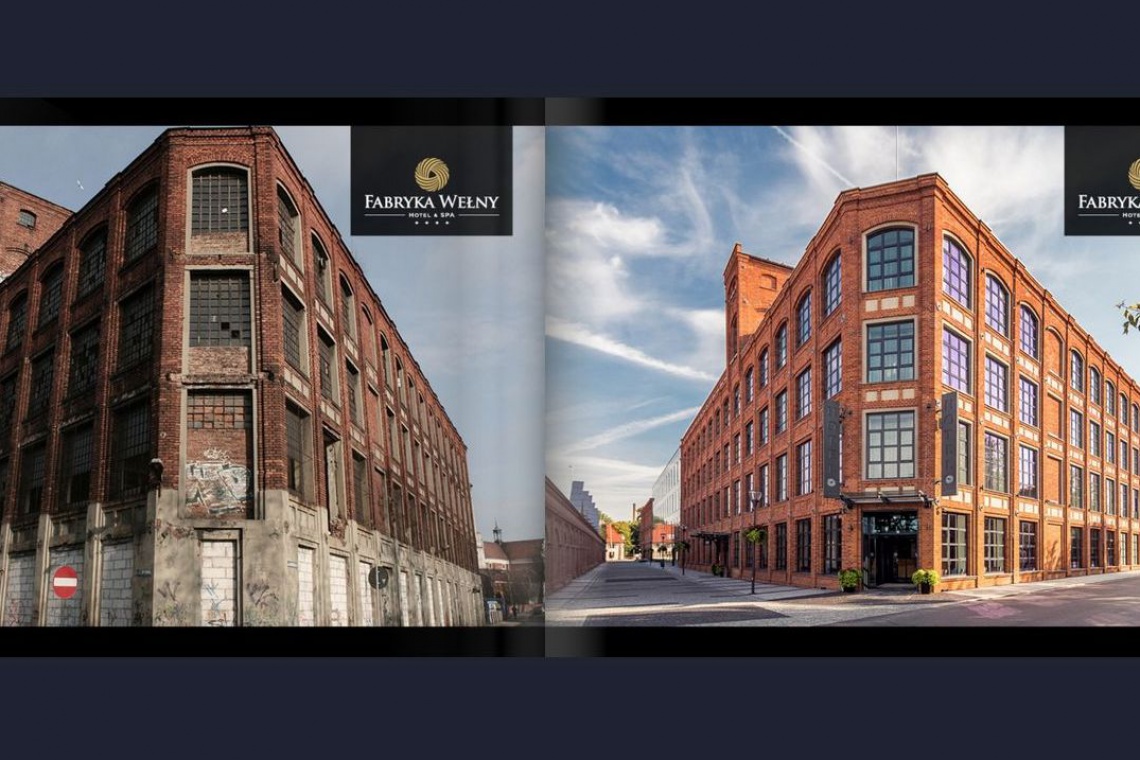 Dawna fabryka, dzięki rewitalizacji zmieniła się w hotel, fot. Hotel Fabryka Wełny Zobacz metamorfozę dawnej fabryki w hotel