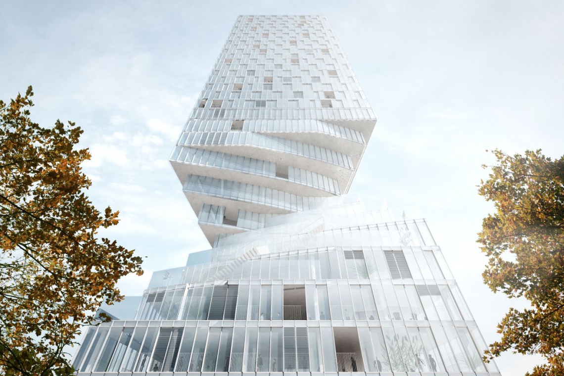 fot. MVRDV Skręcona wieża w Wiedniu projektu MVRDV