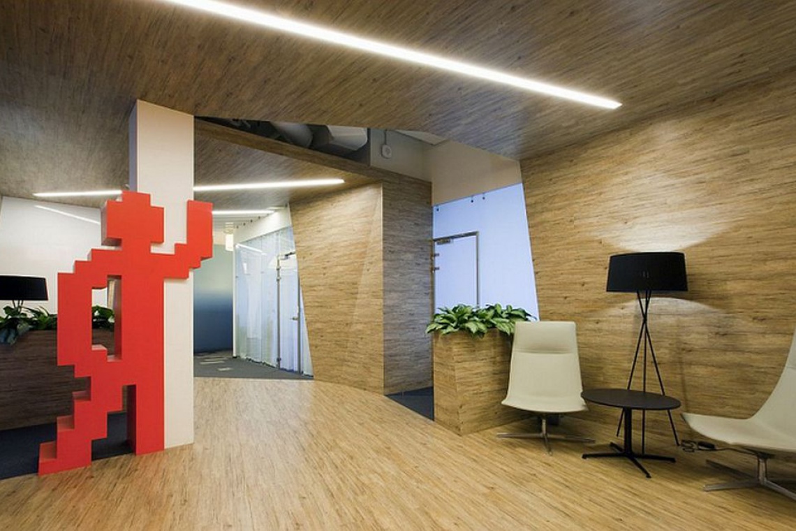 Biura firmy Yandex, fot. Archiwum archiconnect.pl Biuro firmy Yandex w Petersburgu: światło, wzory i formy organiczne