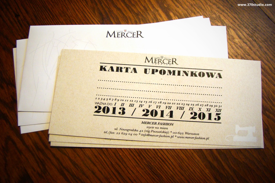 Identyfikacja dla marki Mercer, fot. 370studio Eleganckie wnętrze i stylowe garnitury - 370studio dla marki Mercer