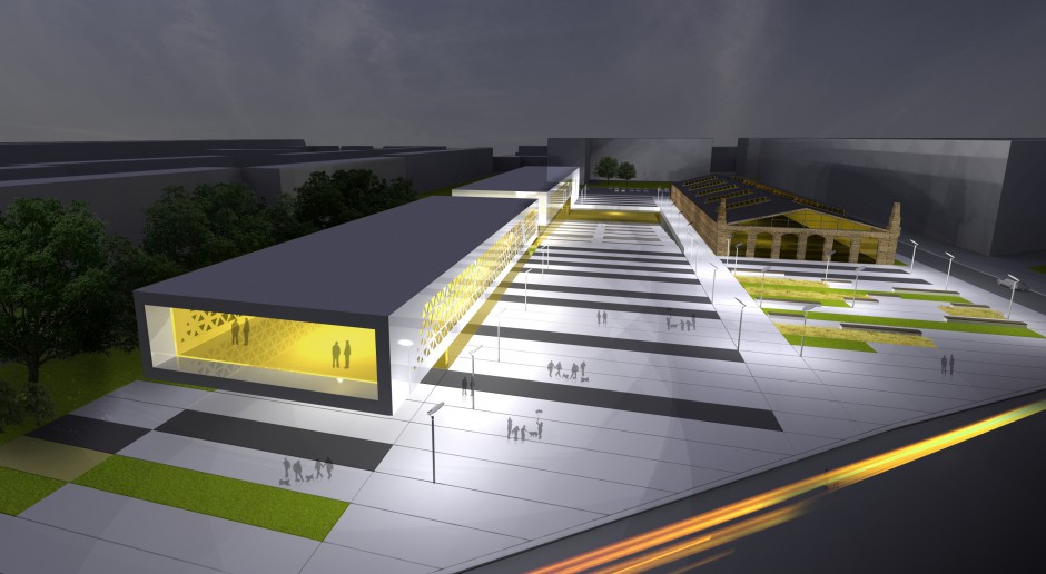 Trwają prace przy Centrum Historii Zajezdnia projektu Maćków